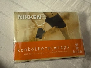 Nikken KenkoTherm Knee Wrap size X-LARGE Black -  Brand New Knee Support - Picture 1 of 2