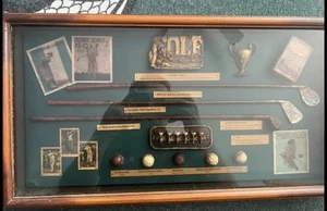Framed Shadow 1842 Golf Patent Club da collezione Bobby Jones American Golfer - Foto 1 di 1