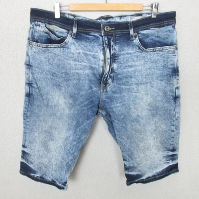 Pantalones Cortos de Denim Sean Jean Para Hombres 38 Azul Claro Lavado Ácido Sueltos Hip Hop Ropa de Calle Foto 1 de 4