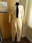 Condici cream silk trouser suit UK12