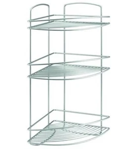 METALTEX MENSOLA ANGOLARE A 3 PIANI SERIE ONDA - cm.22x22x53   FER 324298 - Foto 1 di 1