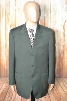 Canali Men Olive Green Wool 3 Front Button Sports Coat Sz 44L - Image 1 of 4