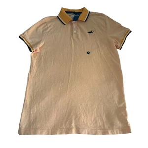 Hollister Stretch Polo Men's Size XL Orange/Blue Normcore Preppy Causal NEW - Picture 1 of 3
