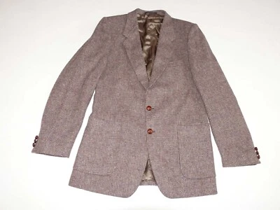 Yves Saint Laurent Men's Tweed Sport Coat Size 38 Long Brown 100% Wool Jacket L - Image 1 of 4