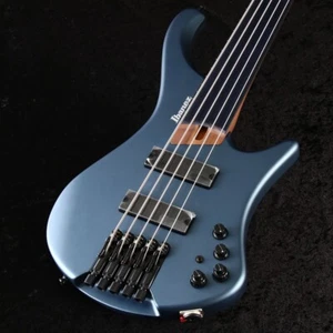 Ibanez EHB1005F-AOM Arctic Ocean 5-string bass headless fretless blue w/bag New - Picture 1 of 11