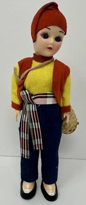 VTG Carlson Doll Girl Holding Basket - Image 1 of 4