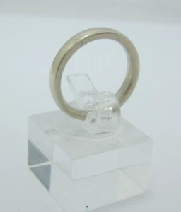 STUNNING UNISEX 14K WHITE GOLD WEDDING BAND/RING (SIZE 4.75)     3.8G - Bild 1 von 7
