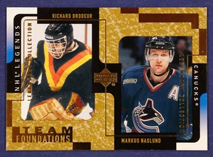 2000-01 Upper Deck Legends Legendary Collection Gold 128 Richard Brodeur/Naslund - Picture 1 of 2