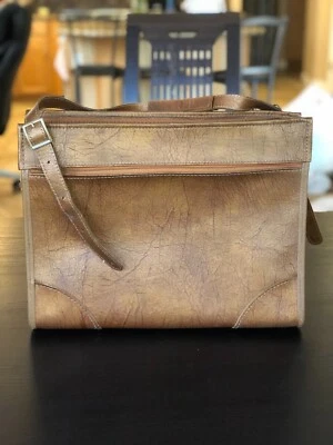 Bolso de día Hartmann Luggage grande de cuero marrón Foto 1 de 4