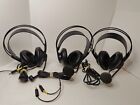 Lot of (3) AKG HSD 200 Communication Headphones Microphones Wired