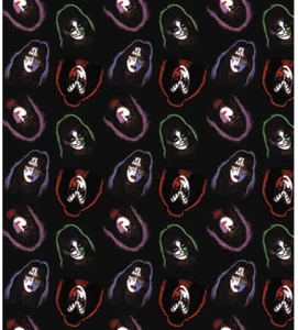 Kiss Springs kreativer Baumwoll-Quiltstoff schwarz mit lila rot grün blau 2 Yards - Bild 1 von 4