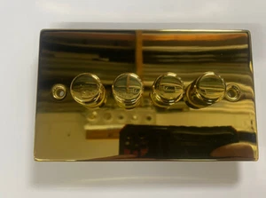 Interruptor atenuador de latón pulido 4 bandas 2 vías doble placa 60-250w empuje encendido/apagado - Imagen 1 de 4