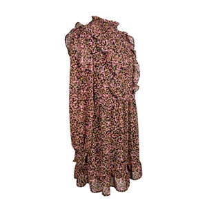 Short Pink Floral Ruffle Dress Size 12 Ditsy Lightweight Lined H&M DIVIDED - Picture 1 of 20