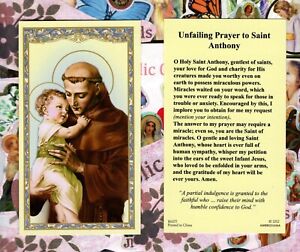 Unfailing Prayer to Saint Anthony - Paperstock Holy Card RS277