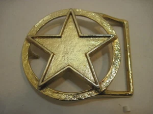 OLD POLICE SHERIFF 5 STAR BELT BUCKLE CLOTHING  - Picture 1 of 2