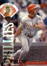 1995 Leaf Philadelphia Phillies Baseball Card #141 Lenny Dykstra