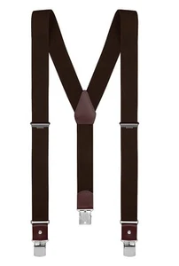 Buyless Fashion Suspenders for Men 48" Elastic Adjustable Straps 1 1/4" Y Shape - Picture 1 of 84