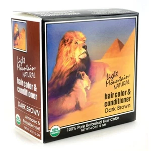 Light Mountain Natural Hair Color & Conditioner - Dark Brown 4 oz Box - Picture 1 of 1