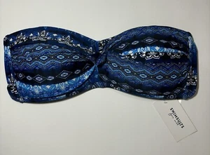 New Swimsuits For All Bikini Top Size 14 Blue Strapless  - Picture 1 of 3