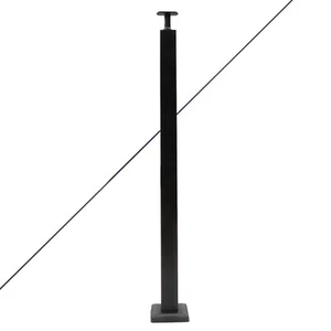 Cable Railing Post Deck Railing 36*2*2in Black Post With Pre-Drilled Holes - Picture 1 of 14