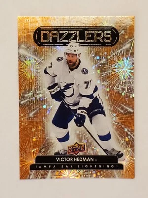 2022-23 Upper Deck Series 1 Hockey Victor Hedman Orange Dazzlers #DZ-16 - Image 1 of 2