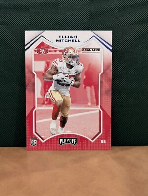 2021 Panini Playoff #292 Elijah Mitchell Goal Line RC - Image 1 of 2