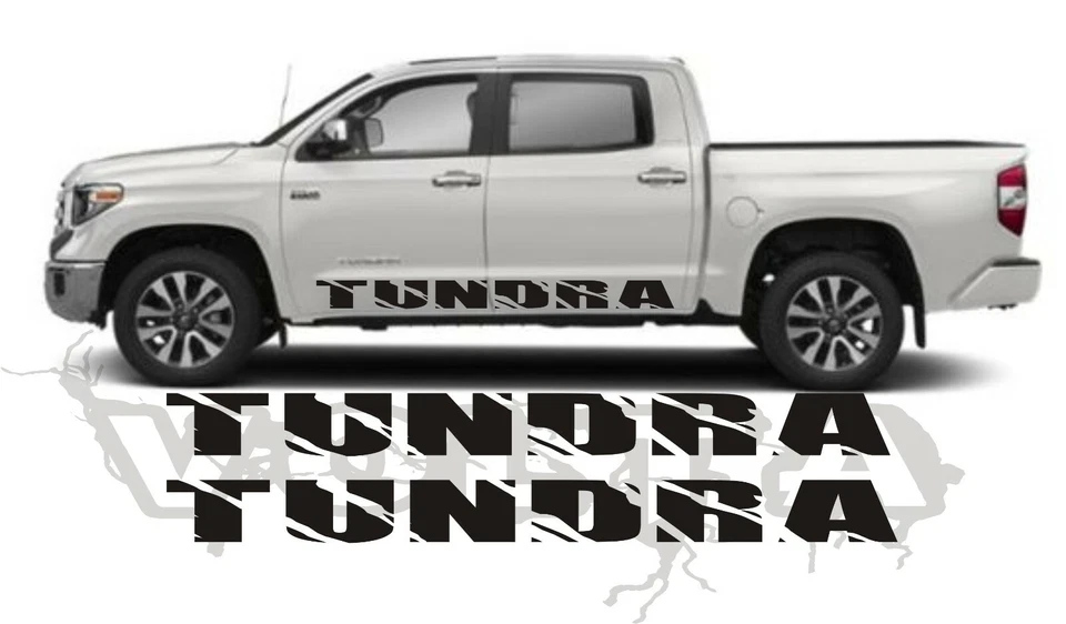 2件侧面乙烯基贴花适用于丰田坦德拉2007-2024翻边乙烯基图形横幅 — 第 1/1 张图片