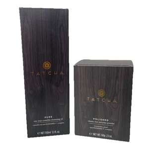 Tatcha POLISHED Rice Enzyme Powder and PURE One Step Camellia Cleansing Oil - Picture 1 of 5