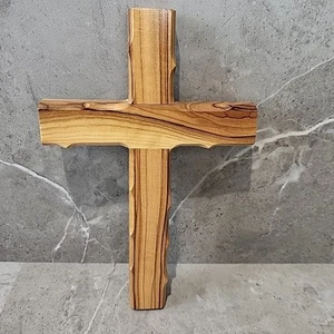 Croce fatta a mano legno di ulivo Beata Gerusalemme Terra Santa Gesù Cristo cristiano - Foto 1 di 8