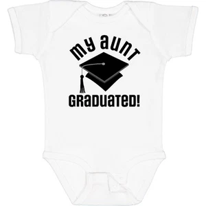 Inktastic My Aunt Graduated Niece Nephew Gift Baby Bodysuit Graduate Boys Girls - Picture 1 of 9