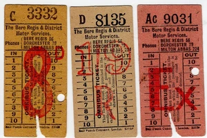 Billetes de autobús (3): Bere Regis & District, Dorset - Imagen 1 de 1