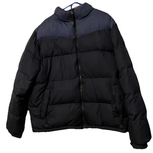 Chaqueta acolchada Mossimo. Relleno de plumas/plumas bolsillos cremallera completa dos tonos azul para hombre XL - Imagen 1 de 7