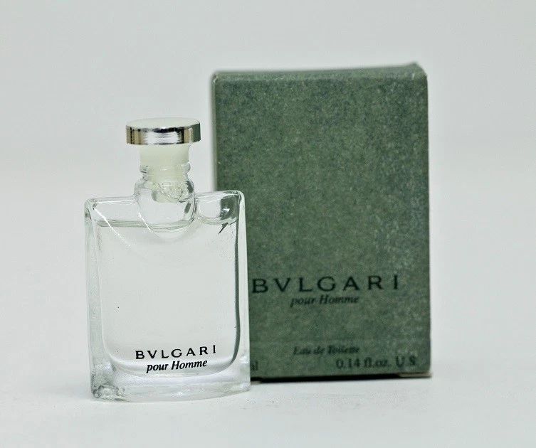 BVLGARI POUR HOMME * Bvlgari 0.14 oz / 4 ml Miniature Eau de Toilette Men Splash - Изображение 1 из 1