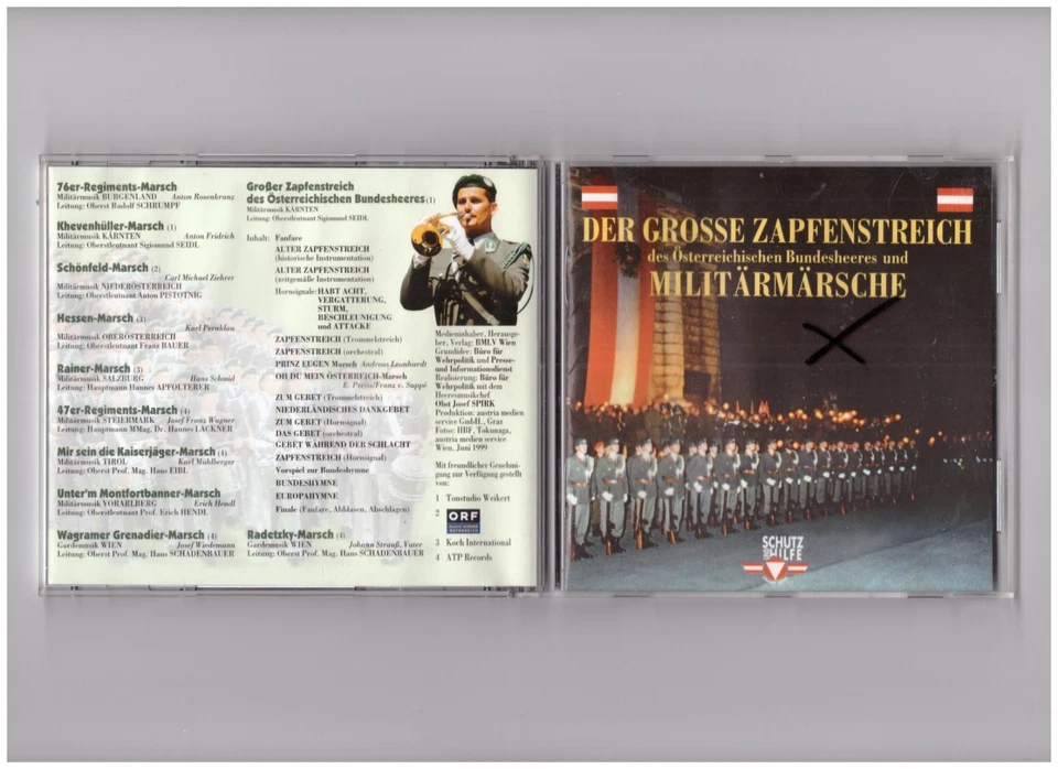 DER GROSSE ZAPFENSTREICH DES ÖSTERREICHISCHEN BUNDESHEERES UND MILITÄRMÄRSCHE CD - Image 1 of 1