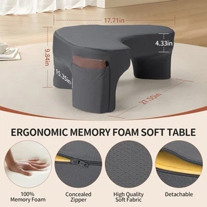 Gaming Reading Pillow Ergonomic Soft Memory Foam 3 Legs Bed Arm Rest Pillow SEU - Picture 1 of 12