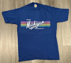 Velva Sheen Detroit Michigan The Motor City 80s 5050 Single Stitch T Shirt Sz XL - Picture 1 of 6