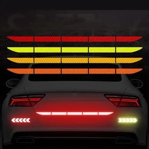 Car Trunk Anti-collision Self Adhesive Reflective Sticker Rear Warning Strip - Foto 1 di 18