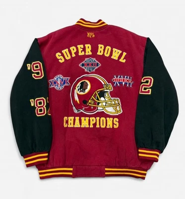 Chaqueta XXL de los Washington Redskins Three Time Superbowl Champions de la NFL Foto 1 de 4