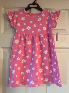 NWT Garanimals Toddler Girl Floral Print Dress with Short Ruffle Sleeves 4T - Picture 1 of 2