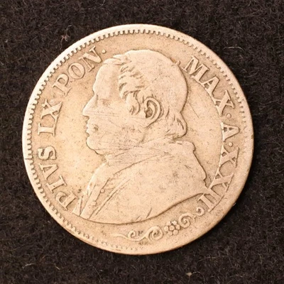 *Vatican Papal States 10 Soldi Silver Coin 1868 2.5g, 18.5mm [E4759]7b5 - Image 1 of 2