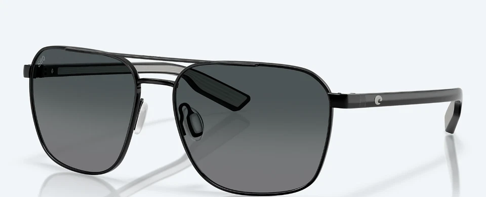 NEW Costa Del Mar WADER Polarized Sunglasses Black / Gray Gradient Glass 580G - Image 1 of 1