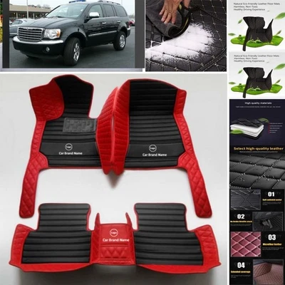 For Chrysler Aspen Car Floor Mats Custom Luxury Front & Rear Auto Carpets Liners Foto 1 de 4