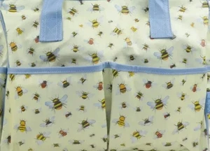Bees Large Pocket PVC Craft Bag - Sewing knitting crochet Emma Ball CF73 - Picture 1 of 6