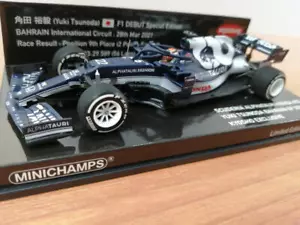 Minichamps 1/43 Scuderia AlphaTauri Honda AT2 Yuki Tsunoda Bahrain GP 2021 - Picture 1 of 8