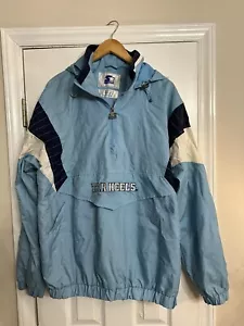 Vintage 90s UNC Tarheels Starter Puffer Pullover Winter Coat Jacket Size Xl - Picture 1 of 4