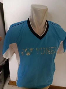 YONEX Jersey Badminton Jersey V Neck Sport T Shirt Blue | Pit:21.5, Length:25 in - Picture 1 of 9