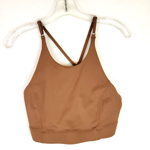 Balance Athletica Womens Sports Bra Size Large Brown Activewear Strappy Yoga Gym