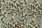 3 Yard New Floral Pure Cotton Indian Hand-Block Fabric Craft Running Print_816