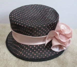 Swan Hat New York Black/Pink Wedding Hat - New - Picture 1 of 6