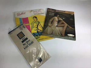 Lot 3 Sealed New Vintage Nylon Stockings. Sears Clingalon, Liz Thomas, Ballet - Picture 1 of 8